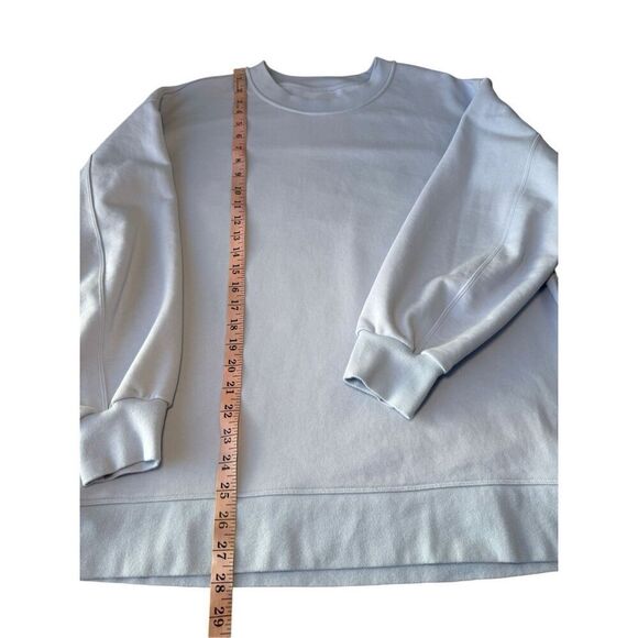 Lululemon Perfectly Oversized Crew Neck Pullover Sweatshirt In Pastel Blue - Picture 10 of 10